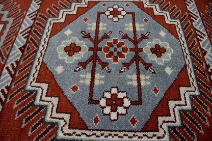 Handmade Kazak Oriental Rug Vintage Style