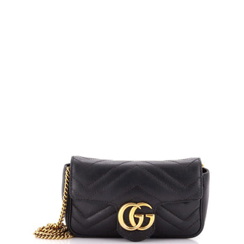 Mini Gucci GG Marmont Flap Bag Matelasse Leather Super
