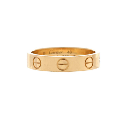 Cartier Love Wedding Band Ring 18K Yellow Gold