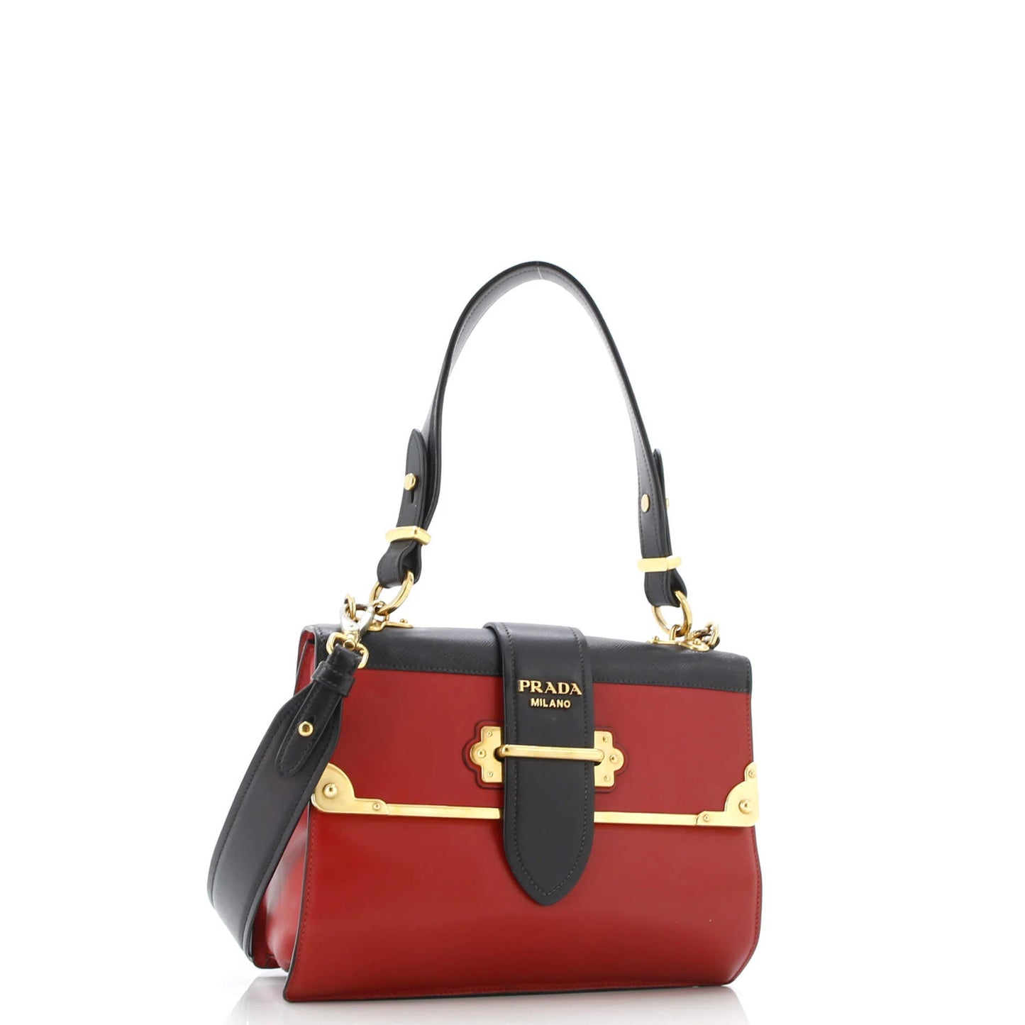 Prada Cahier Convertible Shoulder Bag City Calf And Saffiano Medium