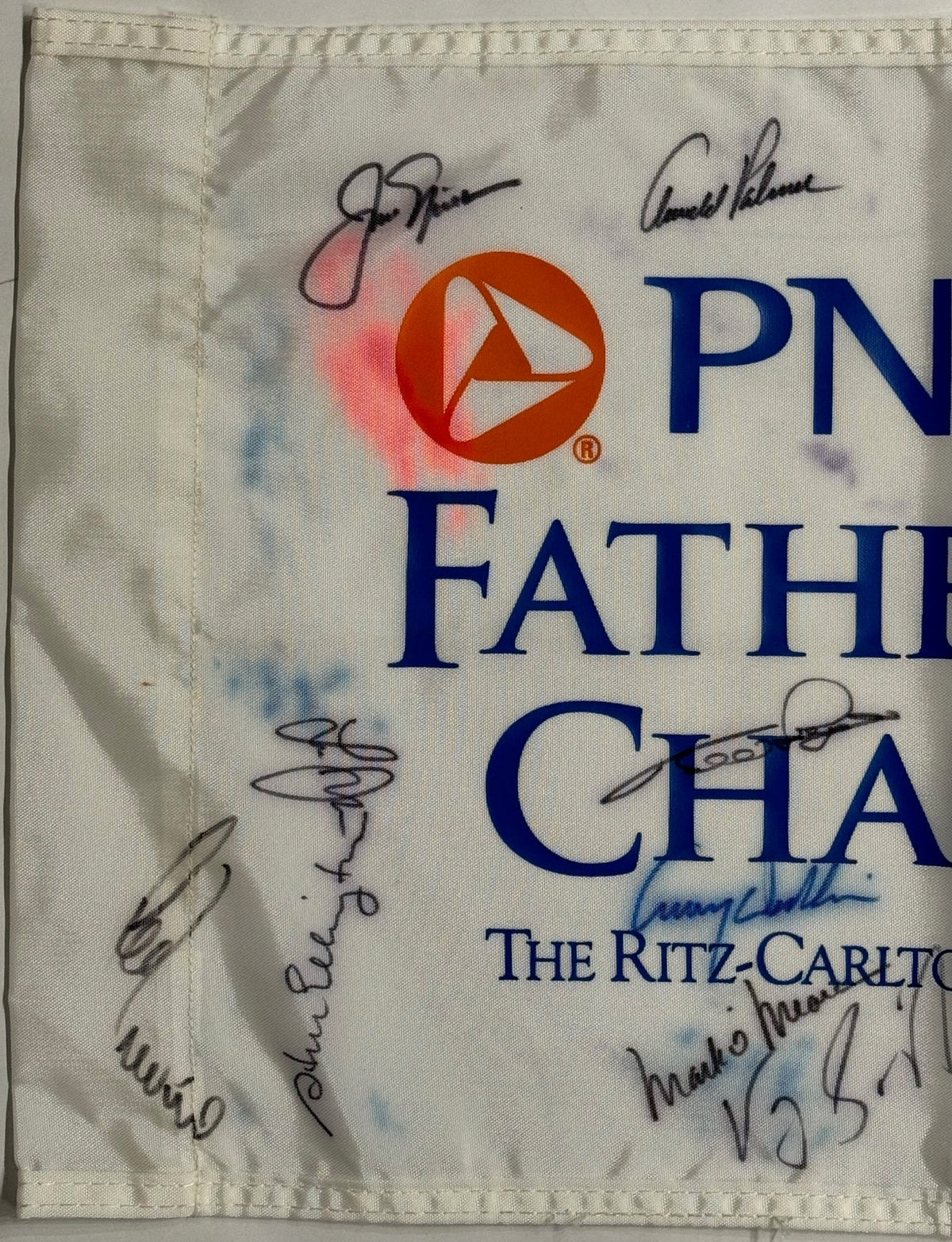 Participants Father Son Autographed PNC Challenge Flag JSA
