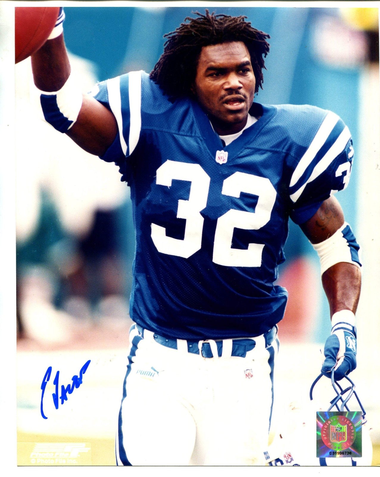 Edgerrin James Autographed 8X10 Photo