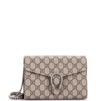 Gucci Dionysus Chain Wallet Gg Coated Canvas Small