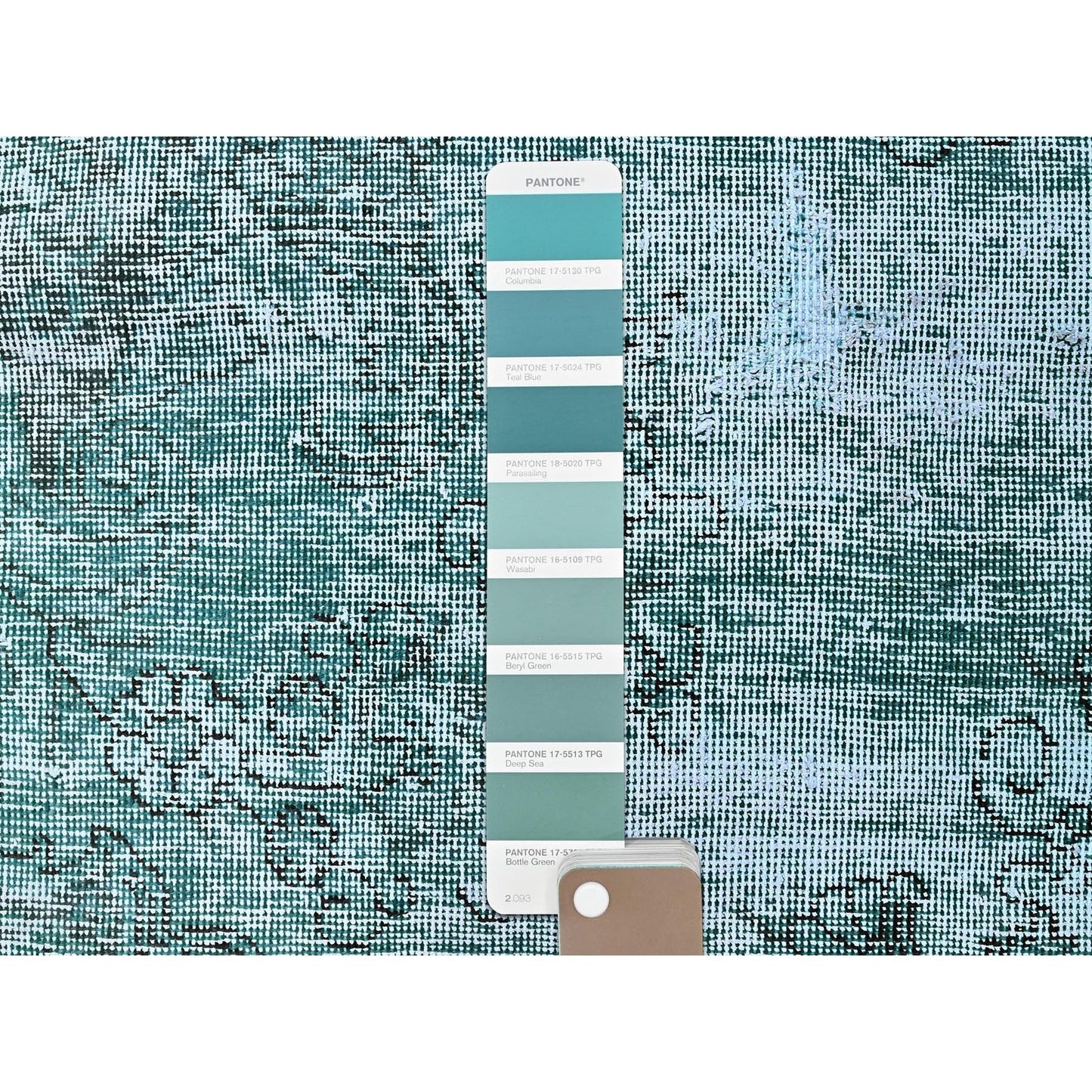 2'X5'7" Green Overdyed Vintage Zoroastrian Hand Knotted Wool Runner Rug