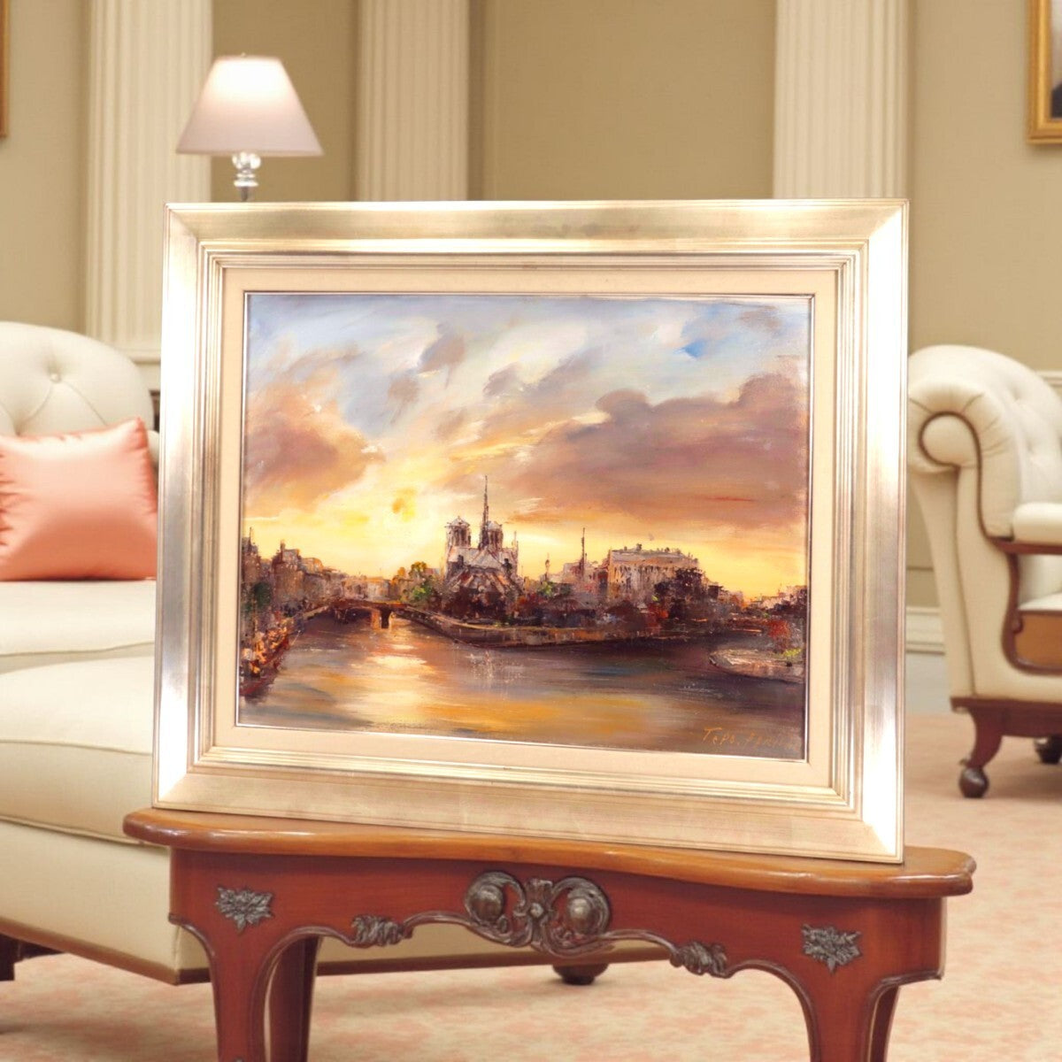 Tepo "Notre Dame De Paris" Original Oil Painting On Canvas P15 6550Cm Signed