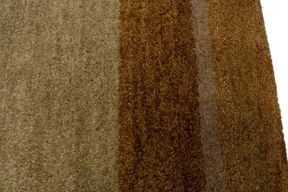 Small Beige And Rust Gabbeh Rug Tribal Design