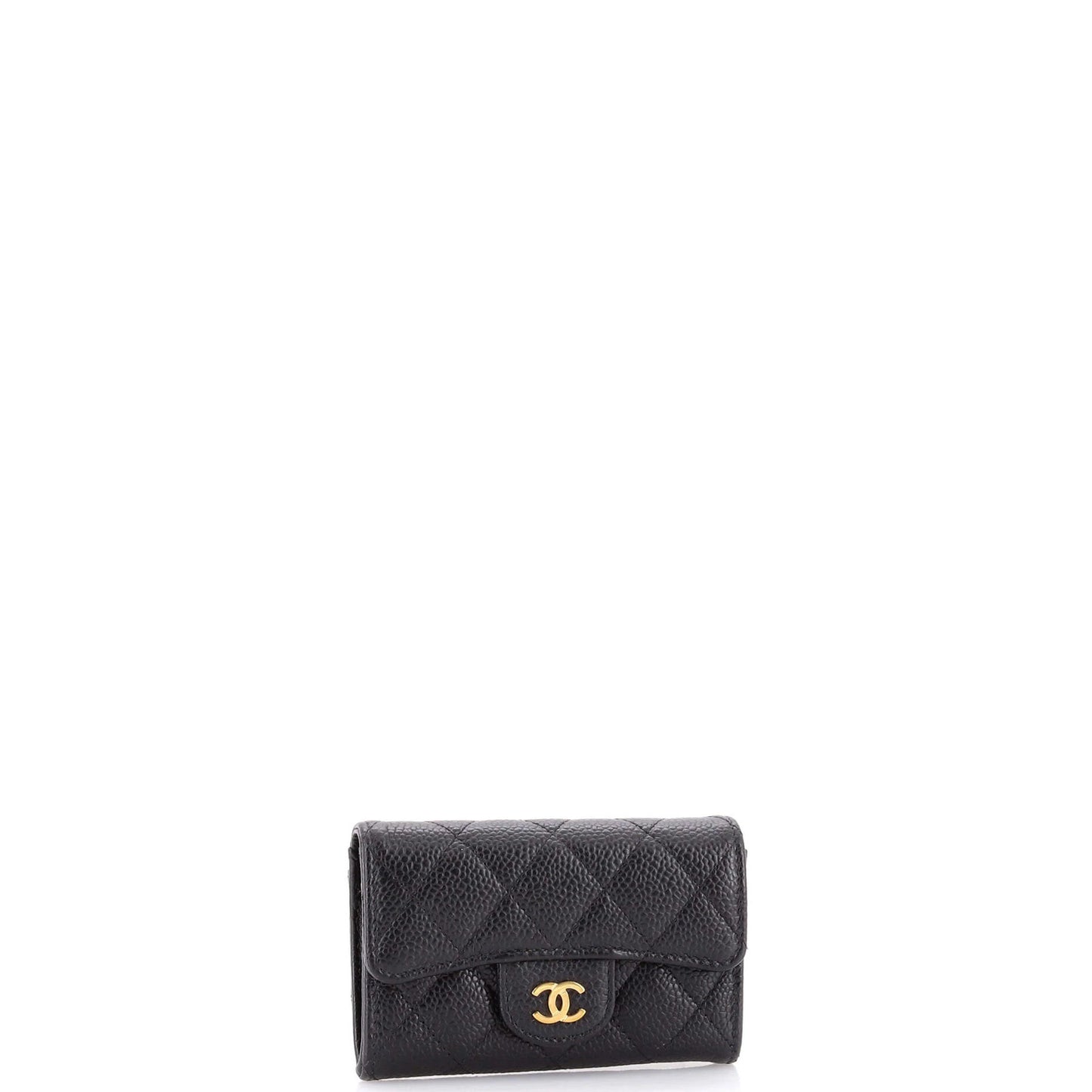 Chanel Classic Flap Card Case Quilted Caviar
