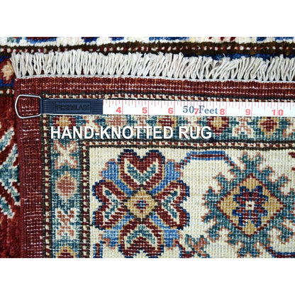 2'10"X23' Deep Red Super Kazak Hand Knotted Wool Oriental Xl Runner Rug