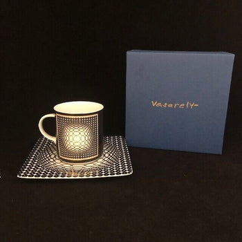 Unused Victor Vasarely Art Plate Cup & Saucer