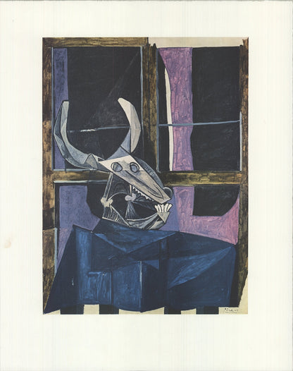 Pablo Picasso Still Life With Ox Skull " Offset Lithograph Cu