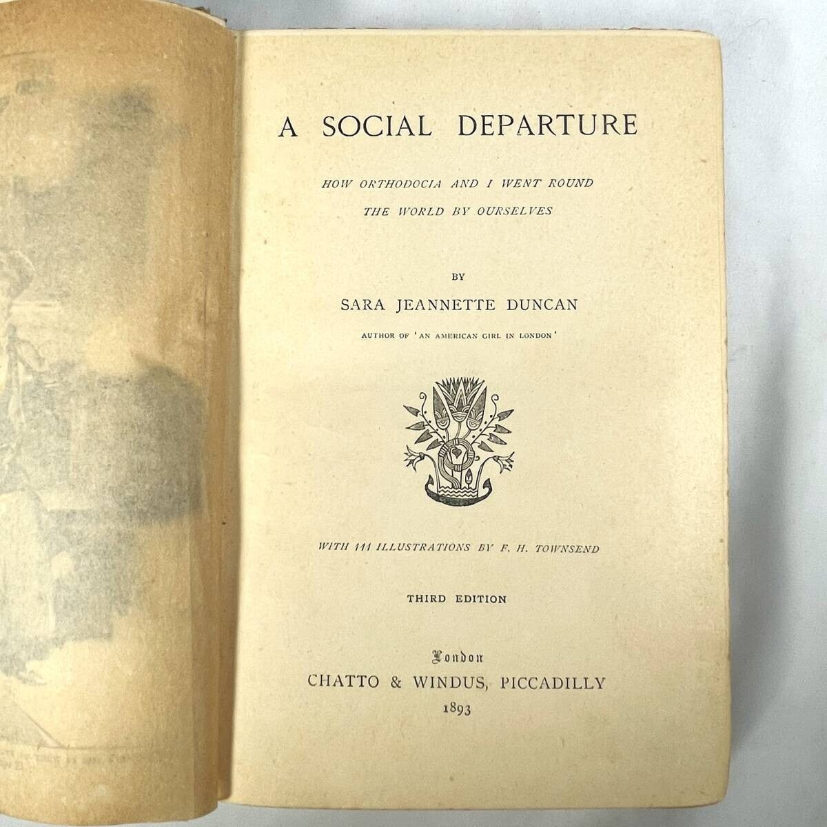 A Social Departure By Sara Jeannette Duncan, 1893, Illustrated By F.H. Townsend