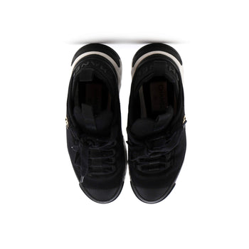 Chanel Women'S Cc Cap Toe Logo Sneakers Mixed Fibers