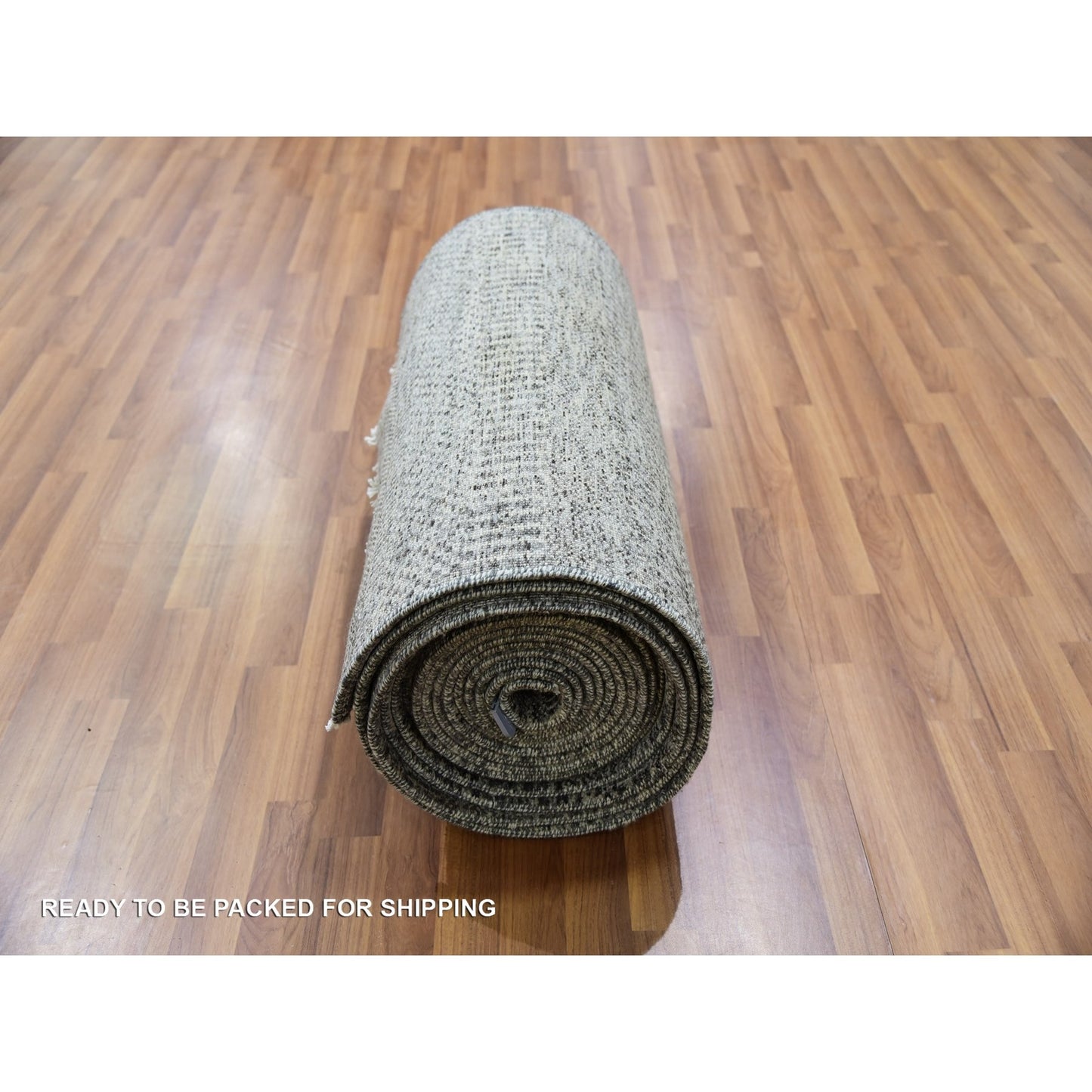 2'5"X30'3" Gauntlet Gray Modern Grass Hand Knotted Wool Xl Runner Rug