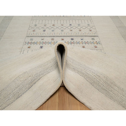 8'1"X10' White Modern Lori Buft Animal Figurines Wool Hand Knotted Rug