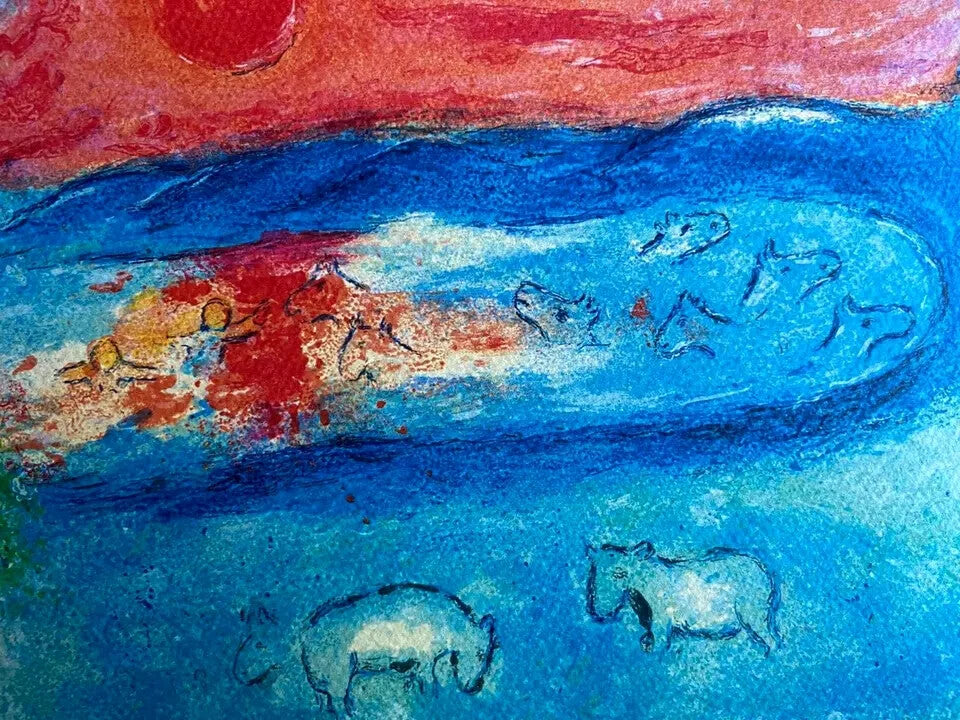 Marc Chagall Lithograph Coa Original Hand-Signed Pen Hand-Numbered