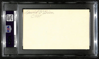 Davey O'Brien Autographed Index Card - 1938 Heisman Winner - Tcu Psa/Dna 188504