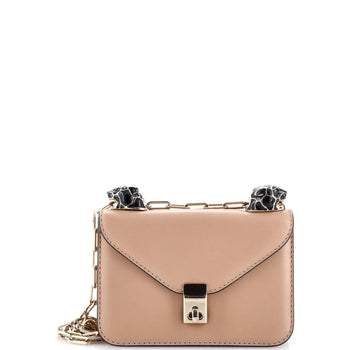 Valentino Garavani Panther Chain Flap Shoulder Bag Leather Small