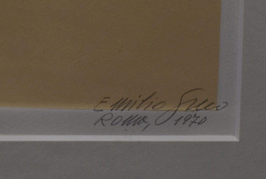 Emilio Greco (Italian) Signed Etching Print Numbered Framed 1970 Brigitte No2