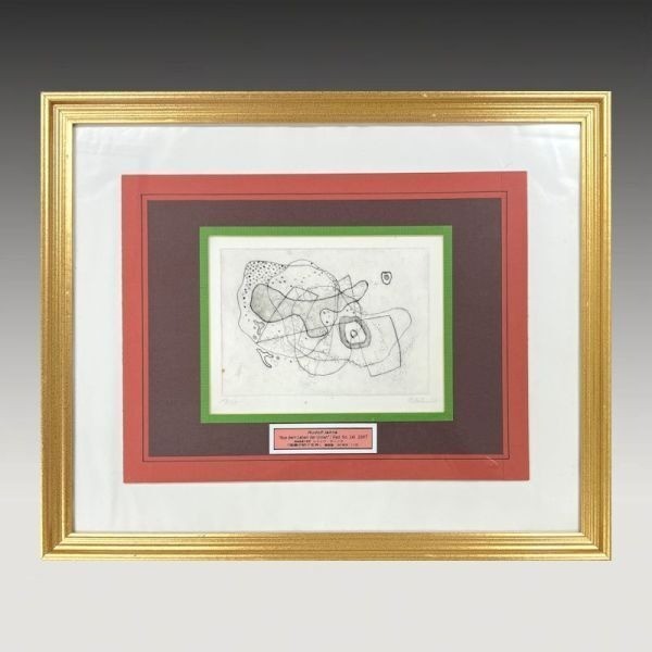 Art Rudolf Jahns Aus dem Leben der Linien 1967 Etching Signed 17/ 25 German