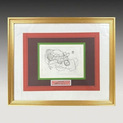 Art Rudolf Jahns Aus dem Leben der Linien 1967 Etching Signed 17/ 25 German