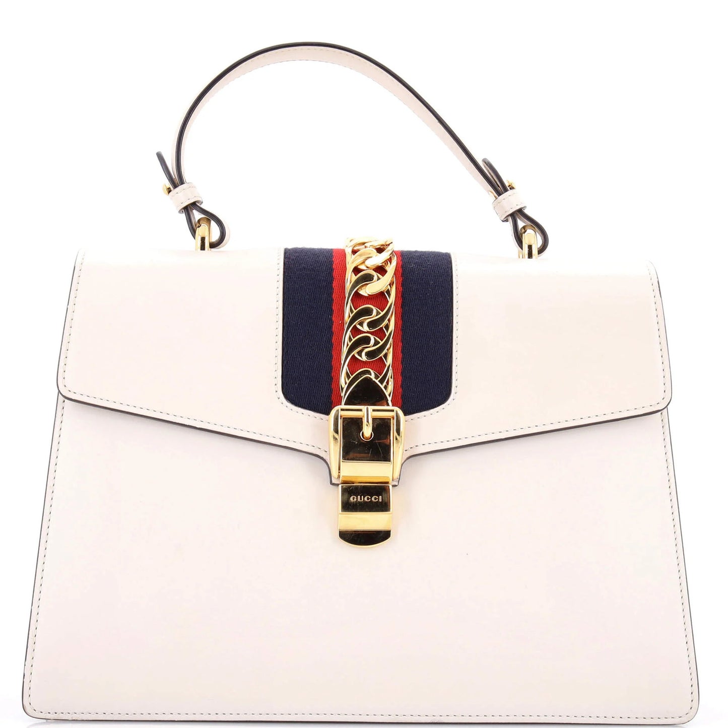 Gucci Sylvie Top Handle Bag Leather Medium