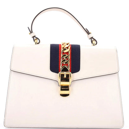 Gucci Sylvie Top Handle Bag Leather Medium
