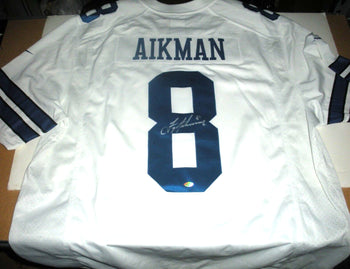Troy Aikman Cowboys Mounted Memories/Coa Signed