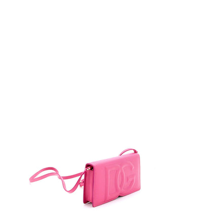 Dolce & Gabbana Dg Logo Flap Shoulder Bag Leather Small