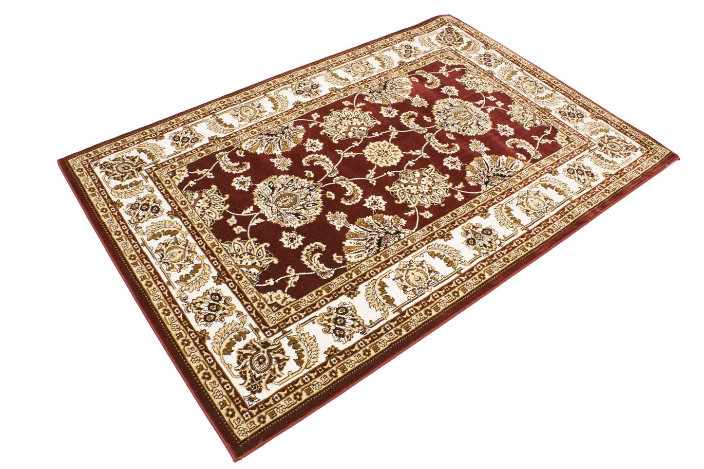 Vintage Style Red Floral Classic Oriental 4X6 Machine-Made Rug Entryway Carpet