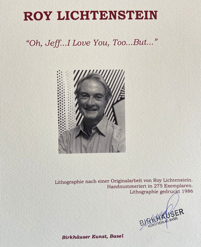 Roy Lichtenstein Lithograph Coa Original Signed Numbered Limited