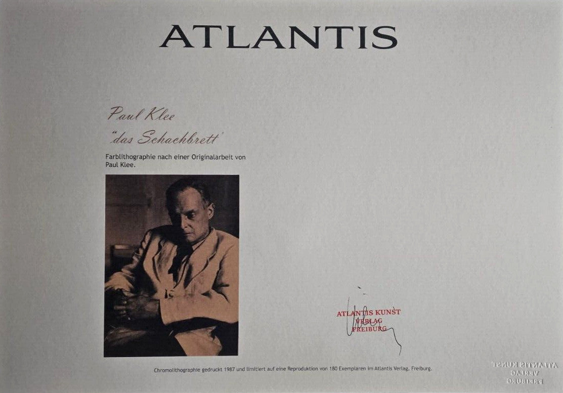 Paul Klee Lithograph Numbered Coa