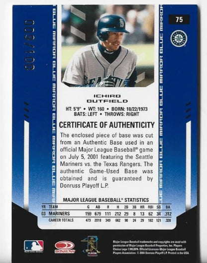 Ichiro 2004 Leaf Certified #75 (009/100)