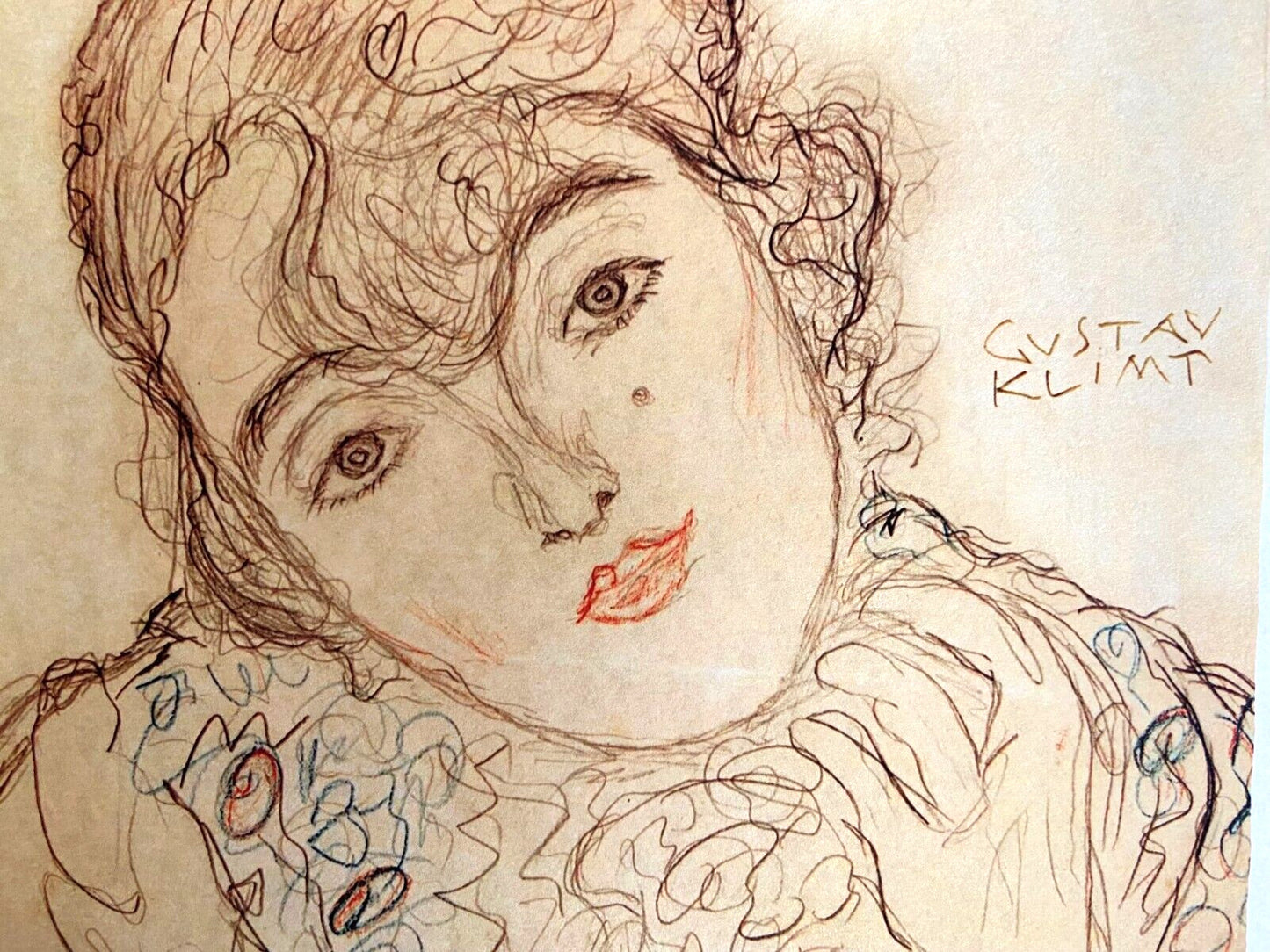 Gustav Klimt Lithograph Coa Numbered Pencil