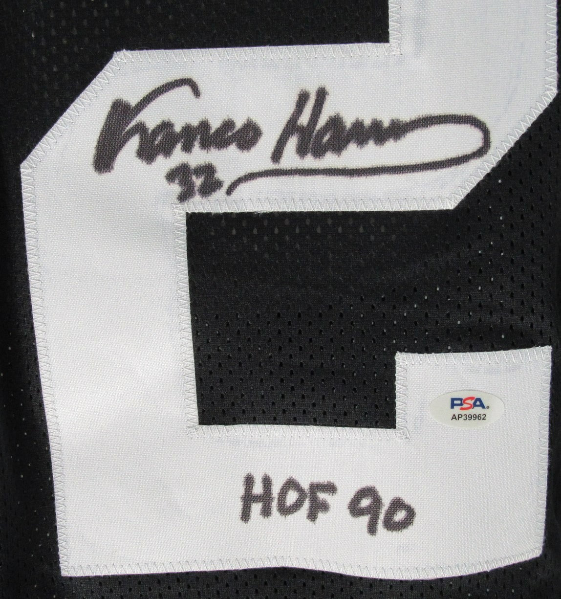 Franco Harris Hof Signed/Inscr Steelers Custom Football Jersey Psa/Dna 197430