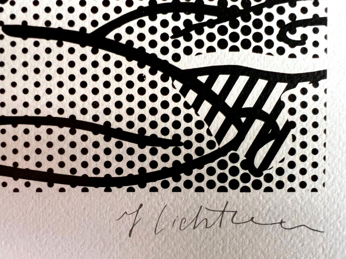 Roy Lichtenstein Lithograph Coa Signed In Pen Numbered In Pencil