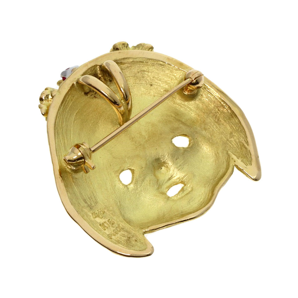 Iwakura Koji   Brooch Girl Color Stone Pendant