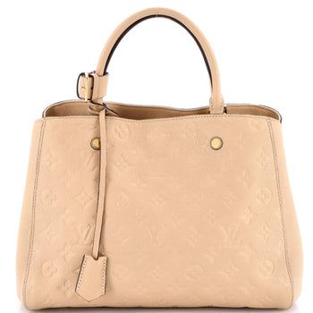 Louis Vuitton Montaigne Handbag Monogram Empreinte Leather Mm
