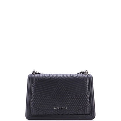 Bvlgari Serpenti Diamond Blast Shoulder Bag Quilted Leather Small