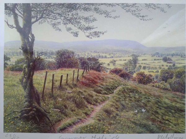 Keith Melling Signed Prints Summer Hillside & Toward Home Landscape Art