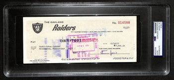 Al Davis Hof Signed/Autographed 8.5X3.5 Bank