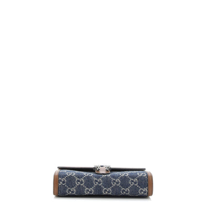 Gucci Dionysus Chain Wallet Gg Denim Small