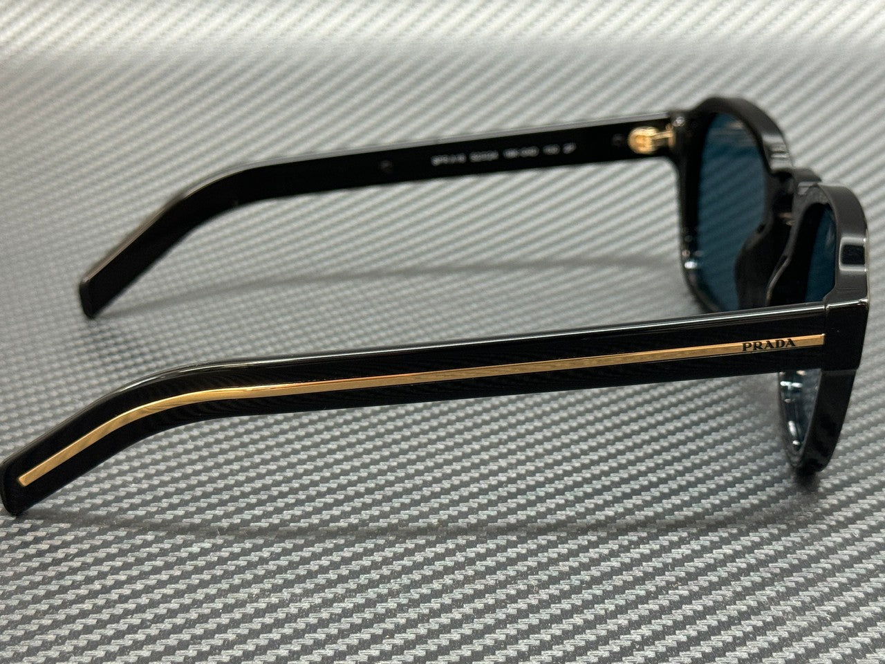 PRADA PR A16S 16K04D Black Green Polarized Unisex 52 mm Sunglasses