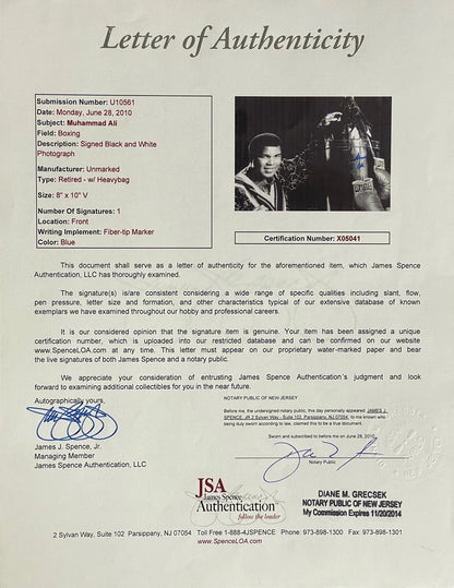 (JSA) Muhammad Ali Autographed Framed 8x10 Photo