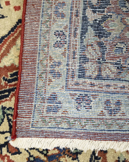 Semi-Antique Hand-Knotted Floral Rug Extra Large