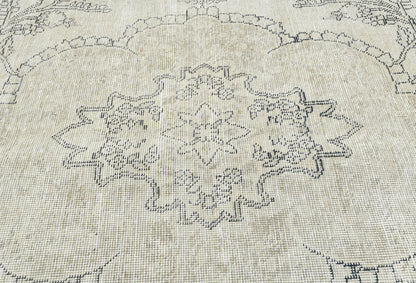 Distressed Vintage Medallion Oriental Rug Carpet
