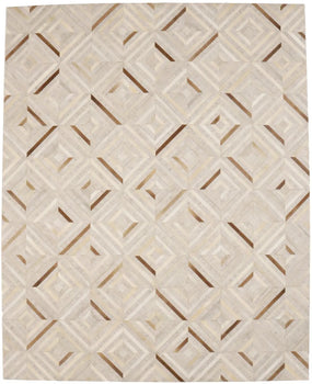 Patchwork Modern Cowhide Leather Rug Contemporary