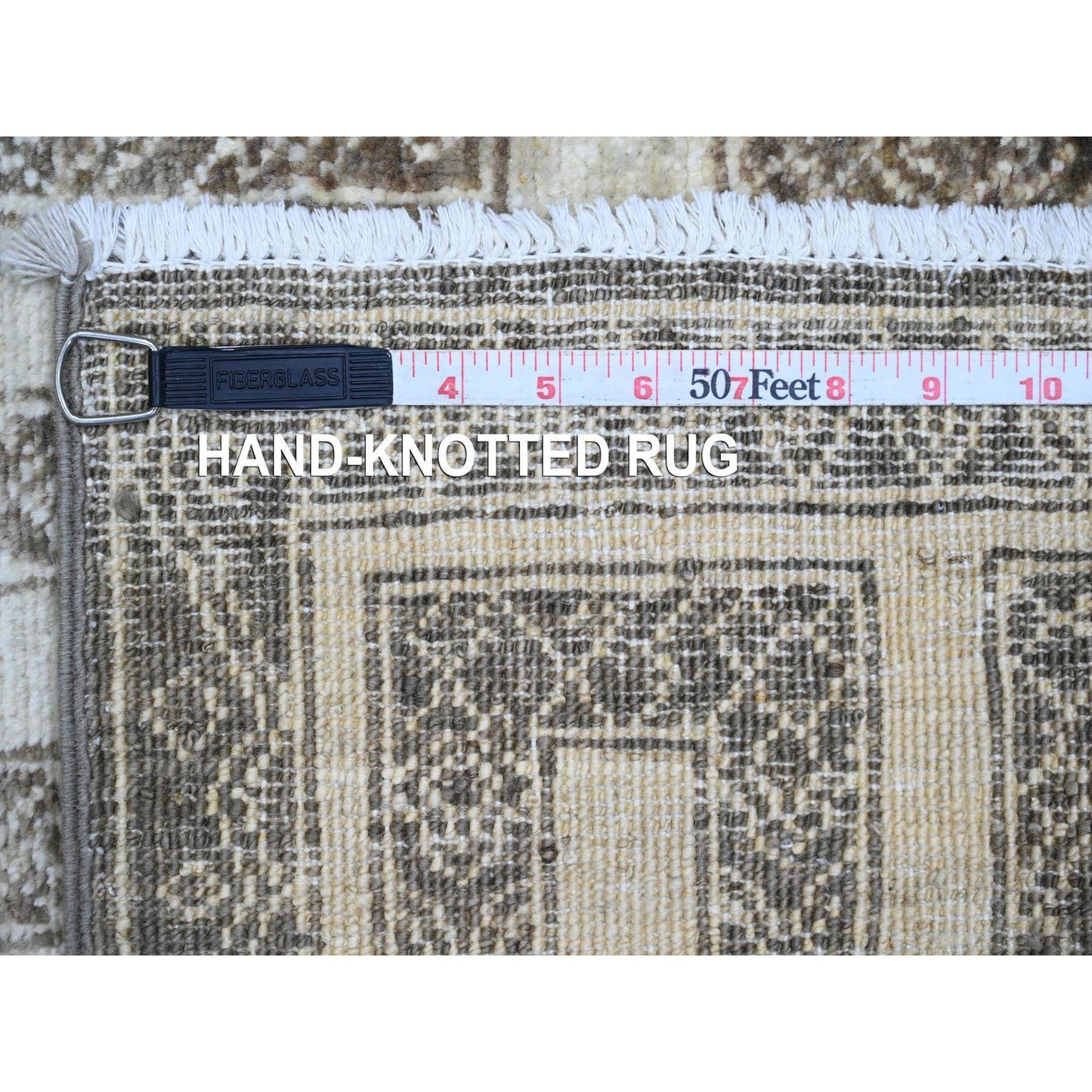 2'7"X9'5" Moroccan Berber Influence Pattern Wool Hand Knotted Runner Rug