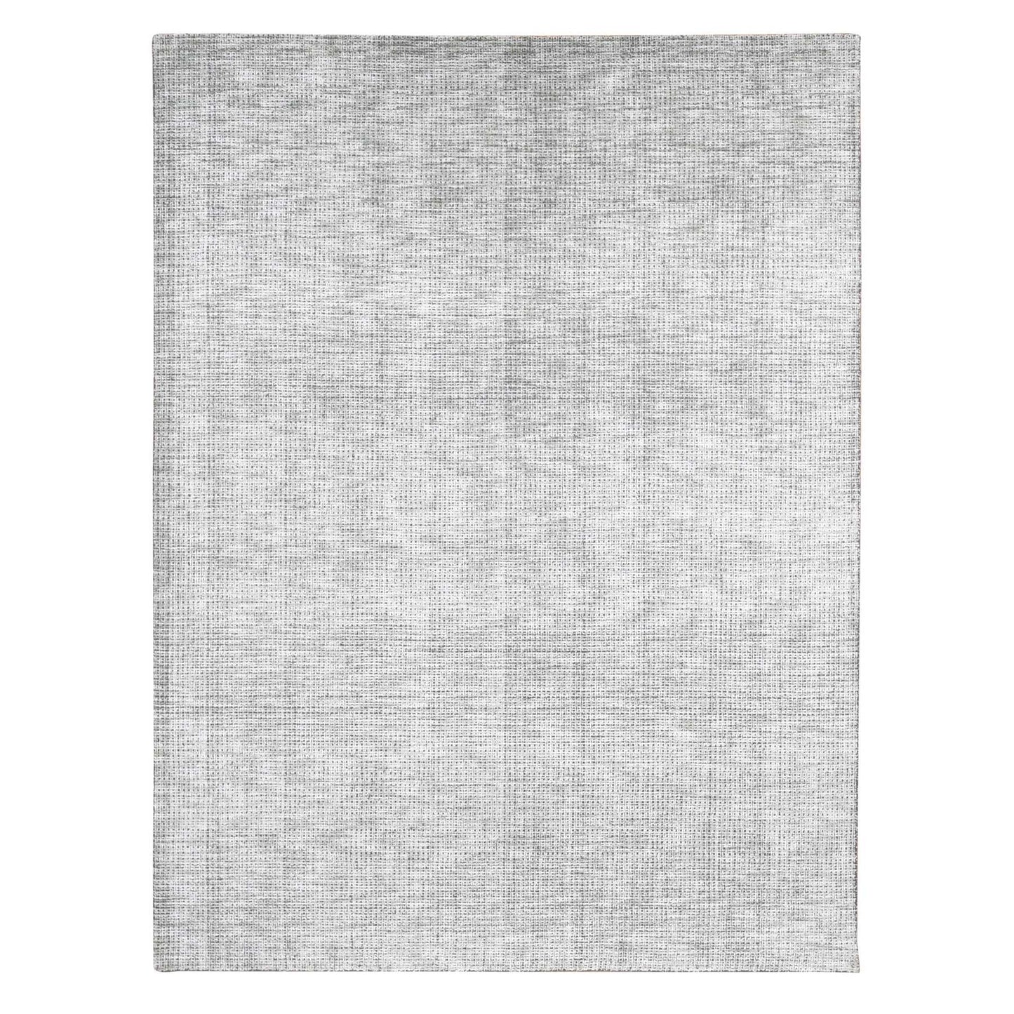 9'1"X12'1" Green Modern Design Wool And Art Silk Hand Loomed Rug