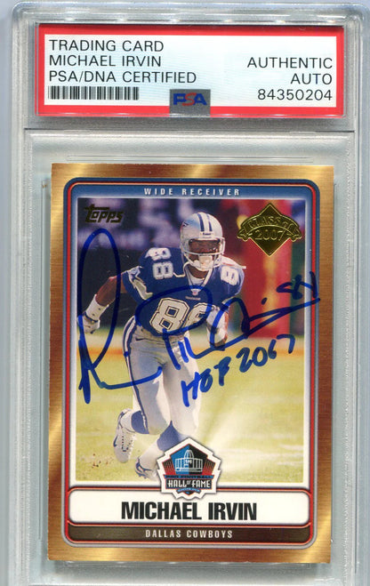 Michael Irvin 2007 Topps #Hof-Mi (Psa Authentic )