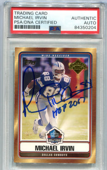 Michael Irvin 2007 Topps #Hof-Mi (Psa Authentic )